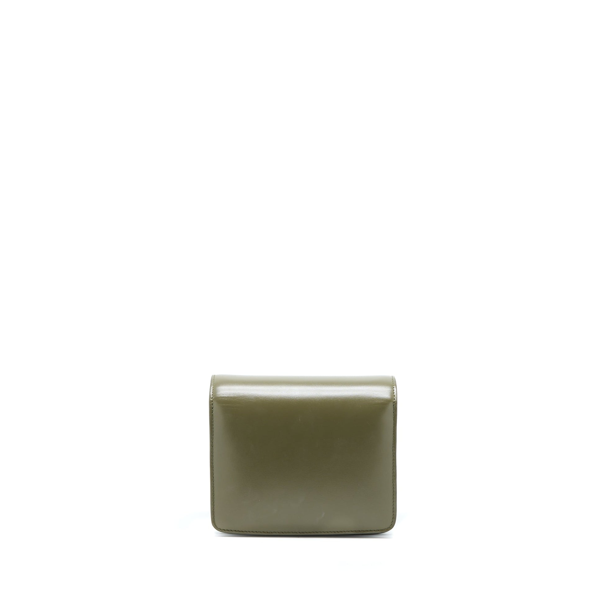 Celine Classic Purse Box Calfskin Army Handbag Green Small Travel Bag