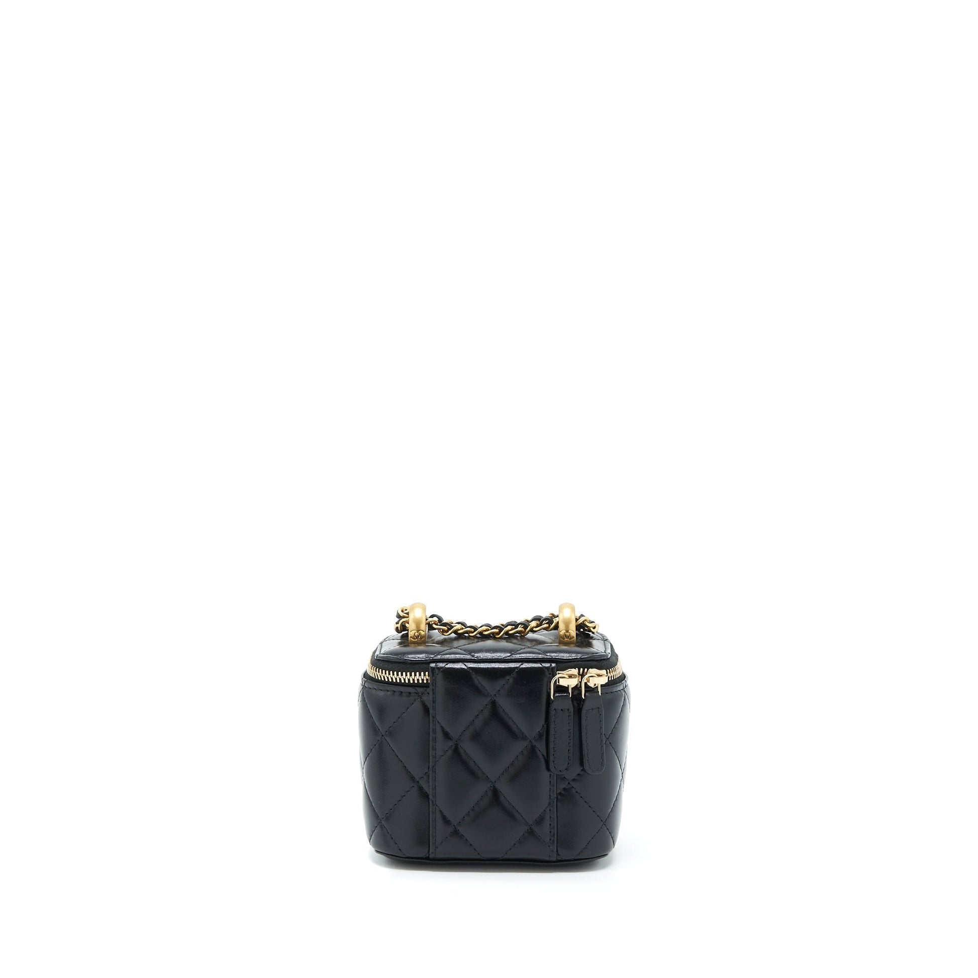 Chanel 21A Crush Vanity Calfskin GHW Black Gold Mini Bag