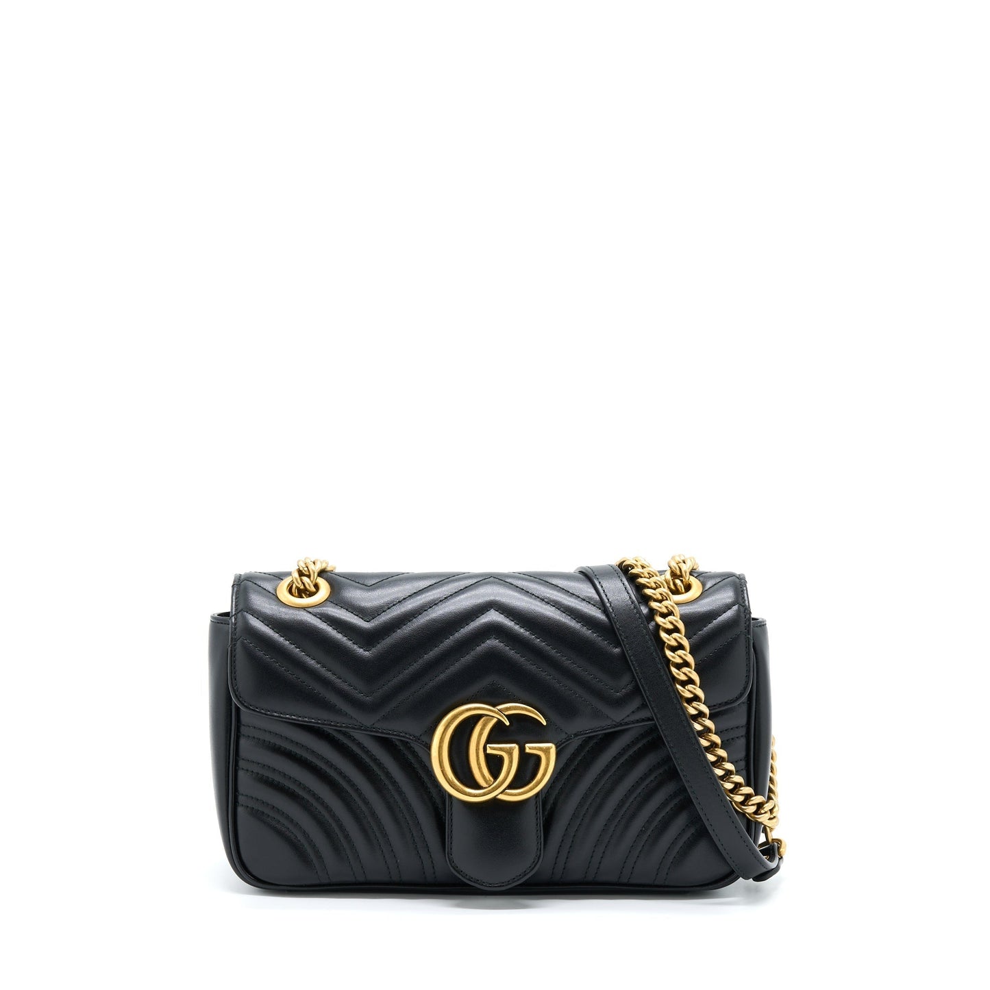 Gucci Marmont Handbag Black Small Travel Bag
