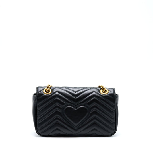 Gucci Marmont Handbag Black Small Travel Bag