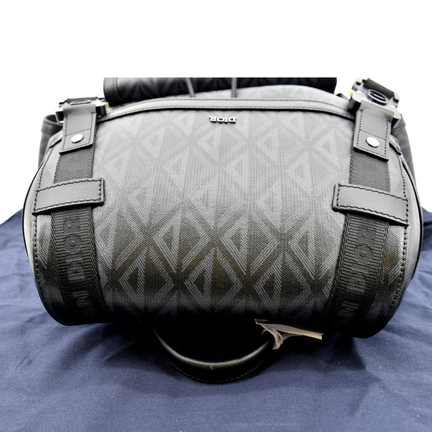 Dior Hit The Road Diamond Backpack Handbag Canvas Black