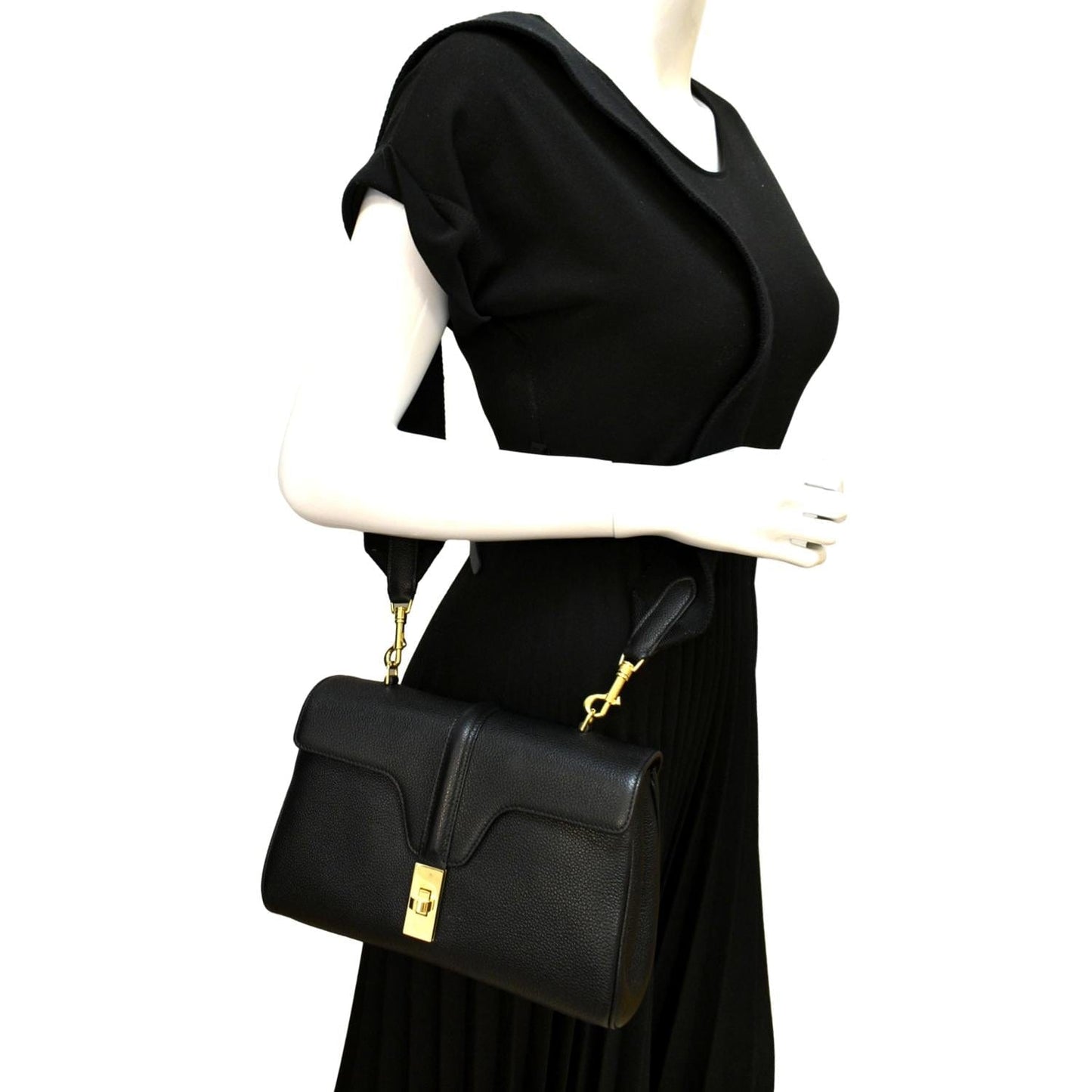 Teen Calfskin Crossbody Bag Leather Black