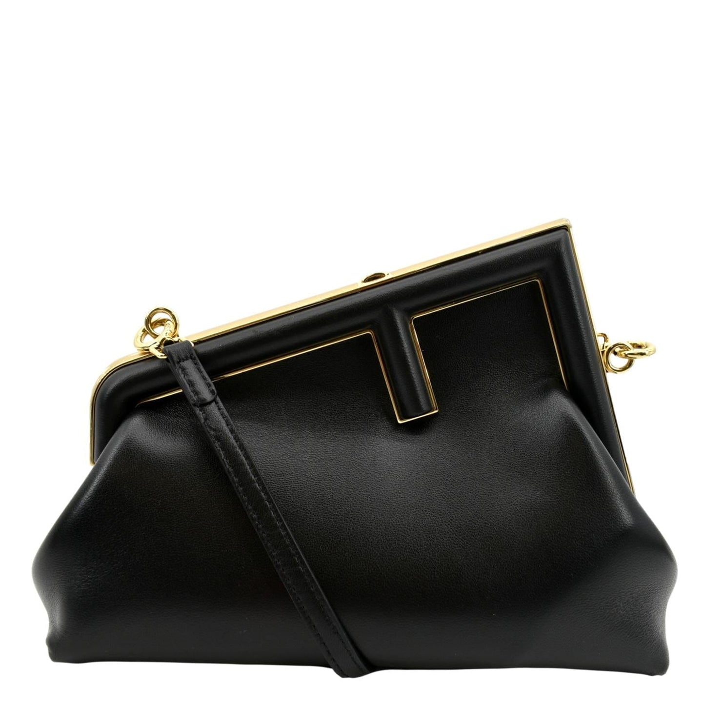 Fendi First Shoulder Bag Leather Black Fendi First Bag