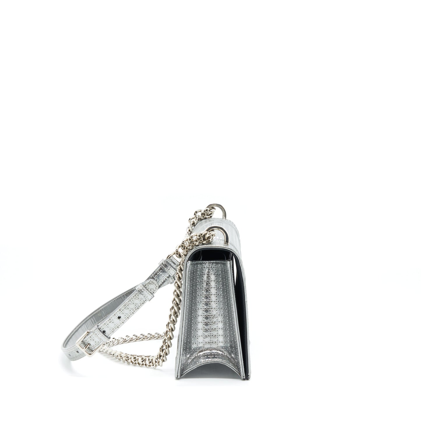 Dior ama Metallic Sliver Handbag Medium Travel Bag