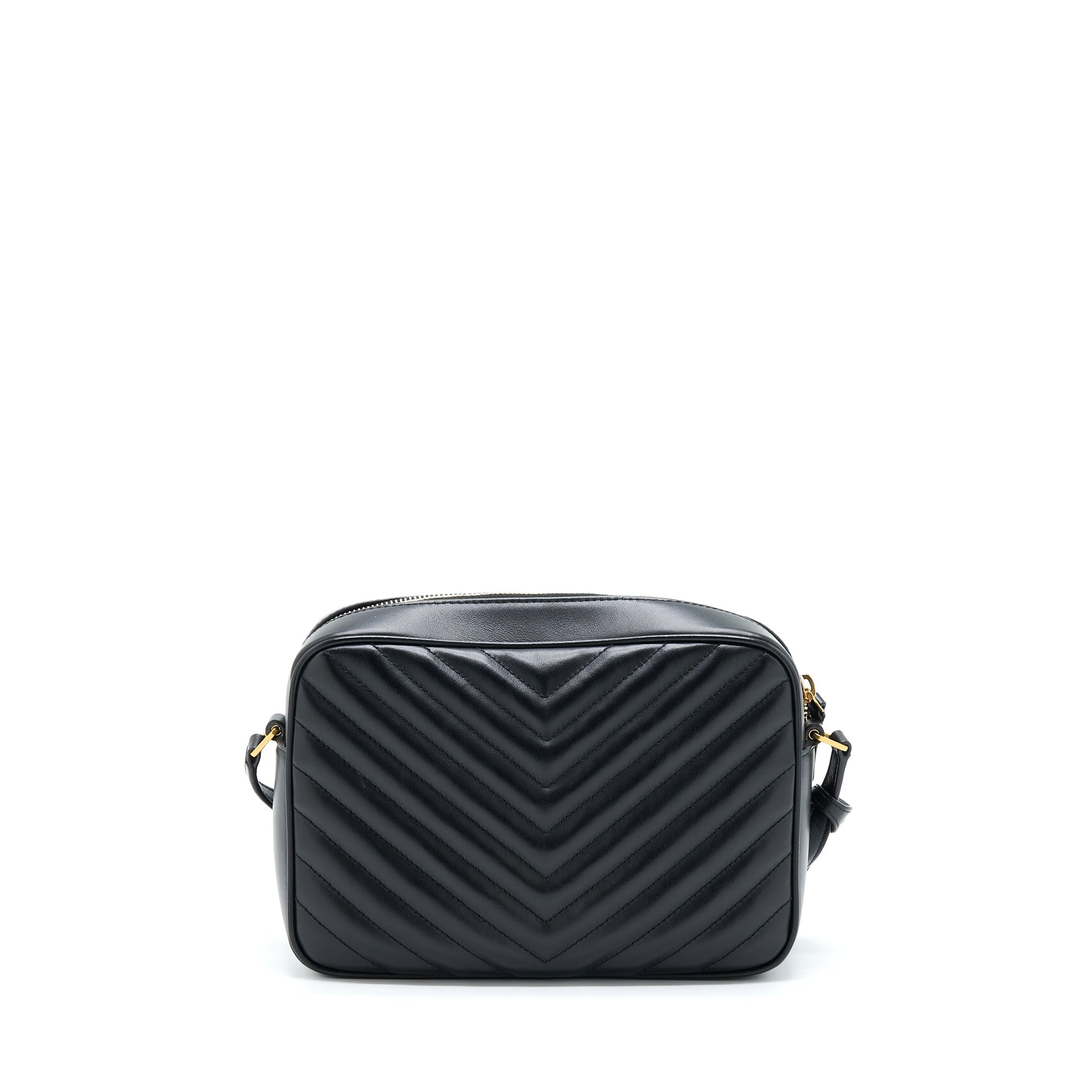 YSL Saint Laurent Lou Camera Purse Calfskin Travel Bag Black