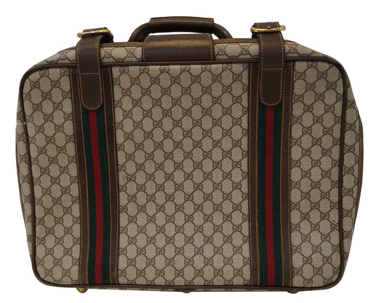 Gucci Classic Stripes Suitcase Bag Canvas Monogram Travel Bag