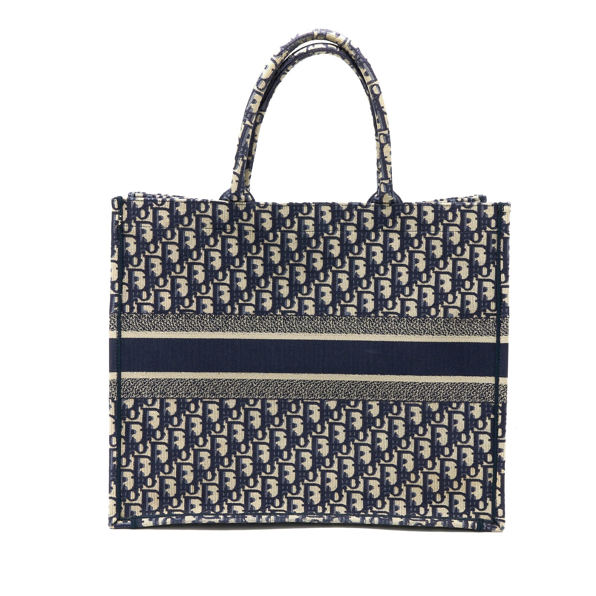 Dior Book Tote Oblique Jacquard Handbag Blue Large Tote Bag Jacquard Handbag