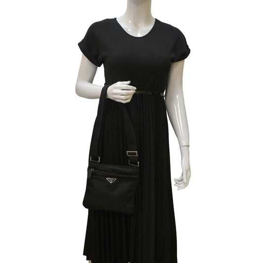 Prada Crossbody Messenger Bag Nylon Black Crossbody Bag