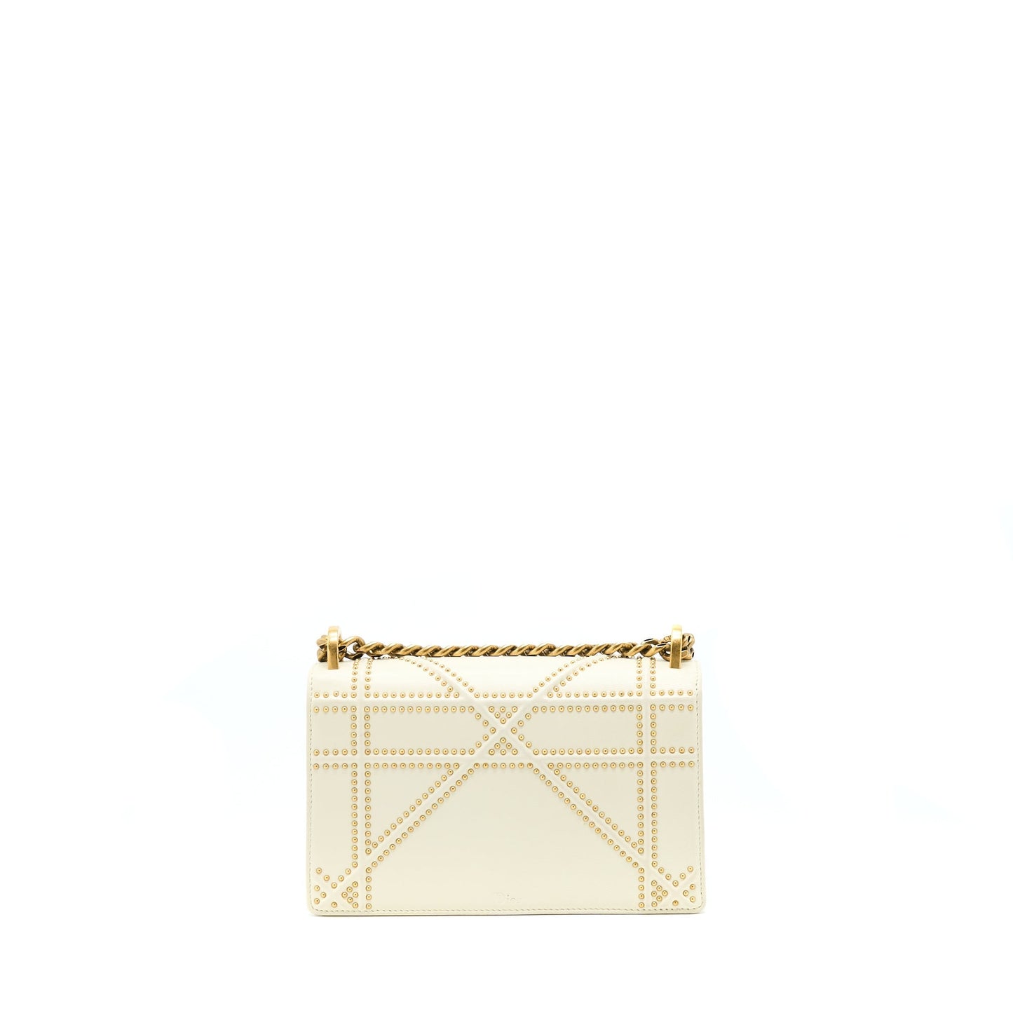 Dior ama Rockstud Crossbody Purse Lambskin Handbag White Small Crossbody Bag
