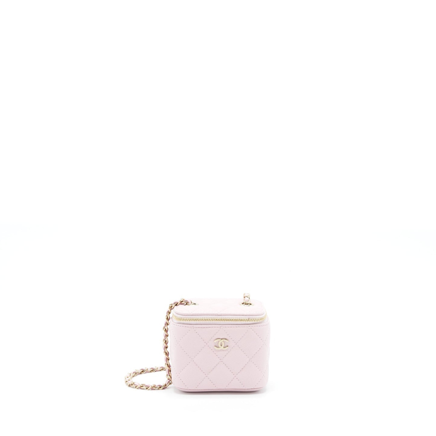 Chanel Vanity Caviar LGHW Pink Mini Bag