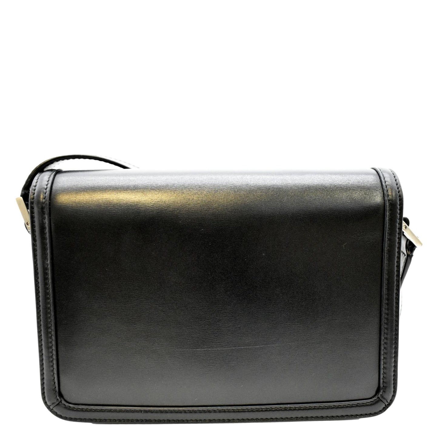 YSL Saint Laurent Yves Solferino Shoulder Bag Leather Black Medium