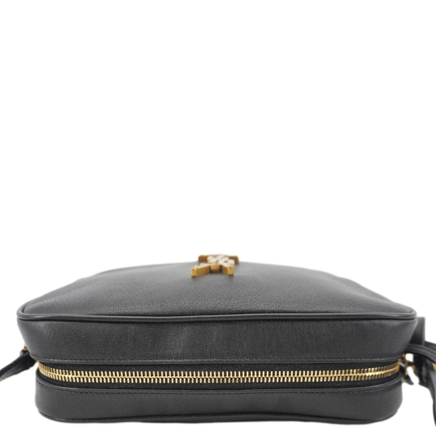 YSL Saint Laurent Yves Lou Grained Camera Crossbody Bag Leather Black