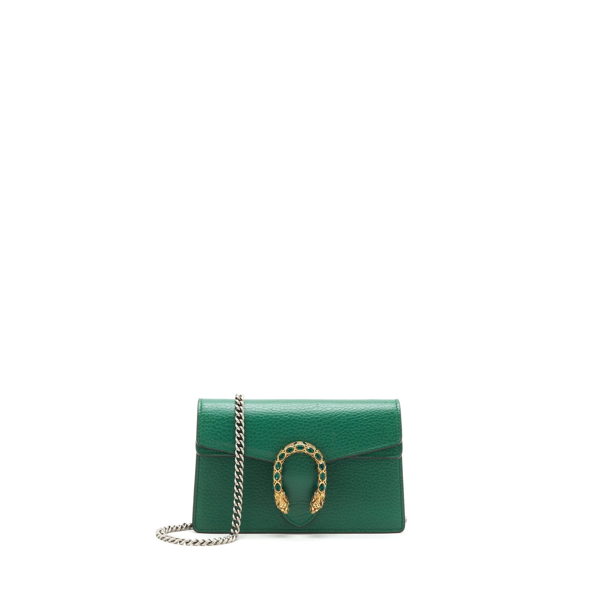 Gucci Dionysus Super Bag Ruthenium Sliver Hardware Green Gold Travel Bag