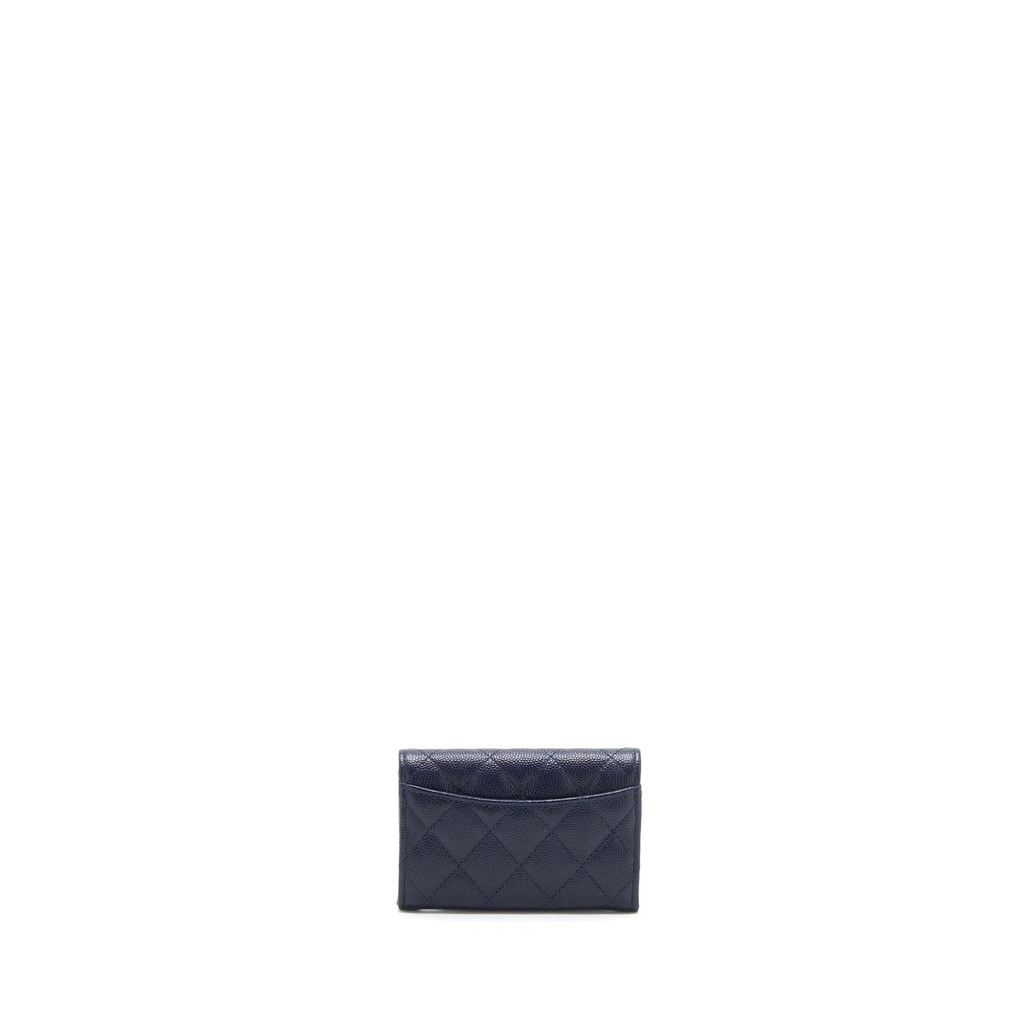 Chanel Classic Flap Card holder Caviar Navy Wallet Case