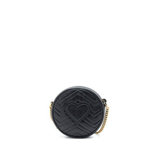Gucci Mormont Round Shoulder Bag Calfskin Black