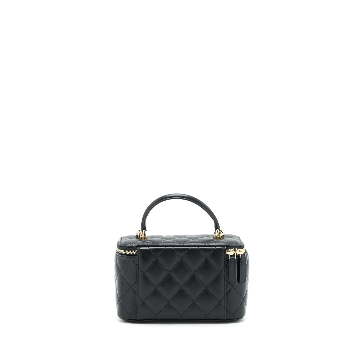 Chanel Top Handle Long Vanity Lambskin LGHW Black Handbag Lghw 1
