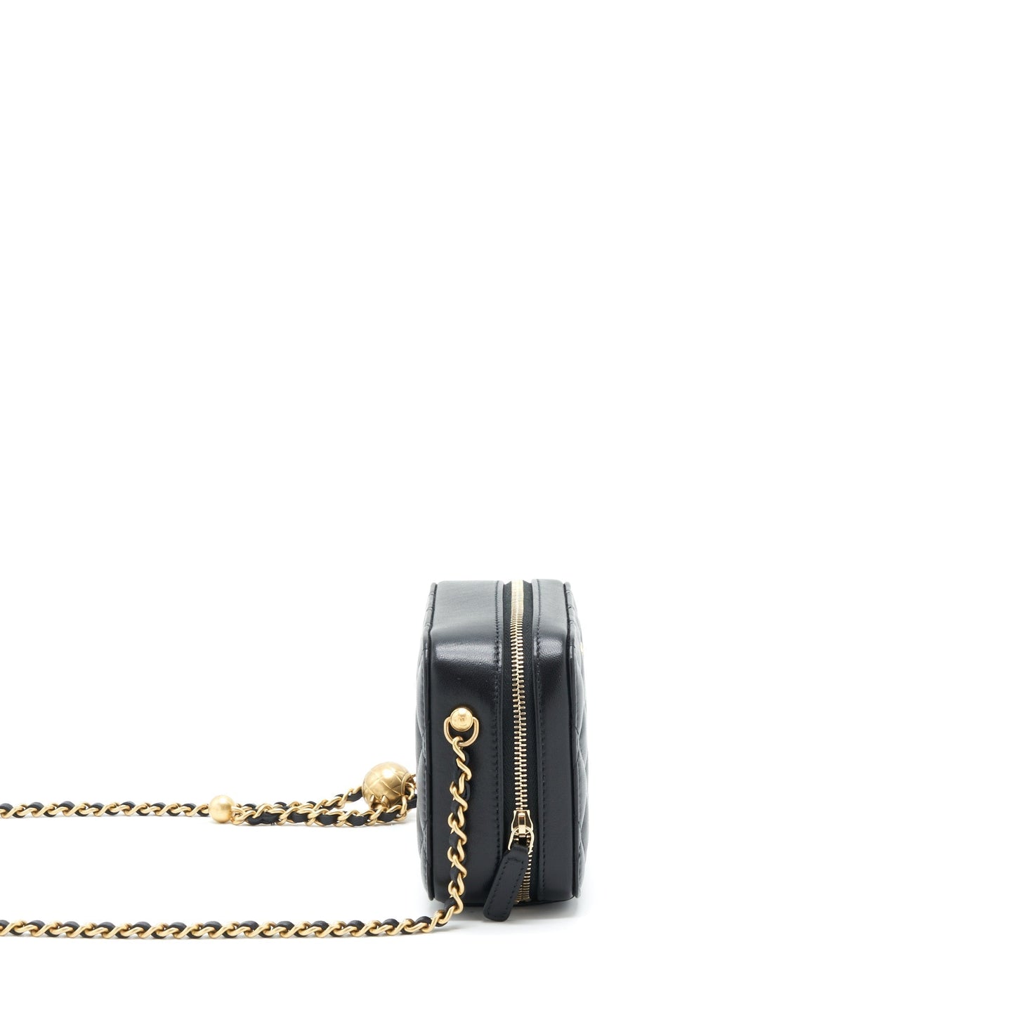 Chanel Pearl Crush Camera Lambskin GHW Black Crossbody Bag