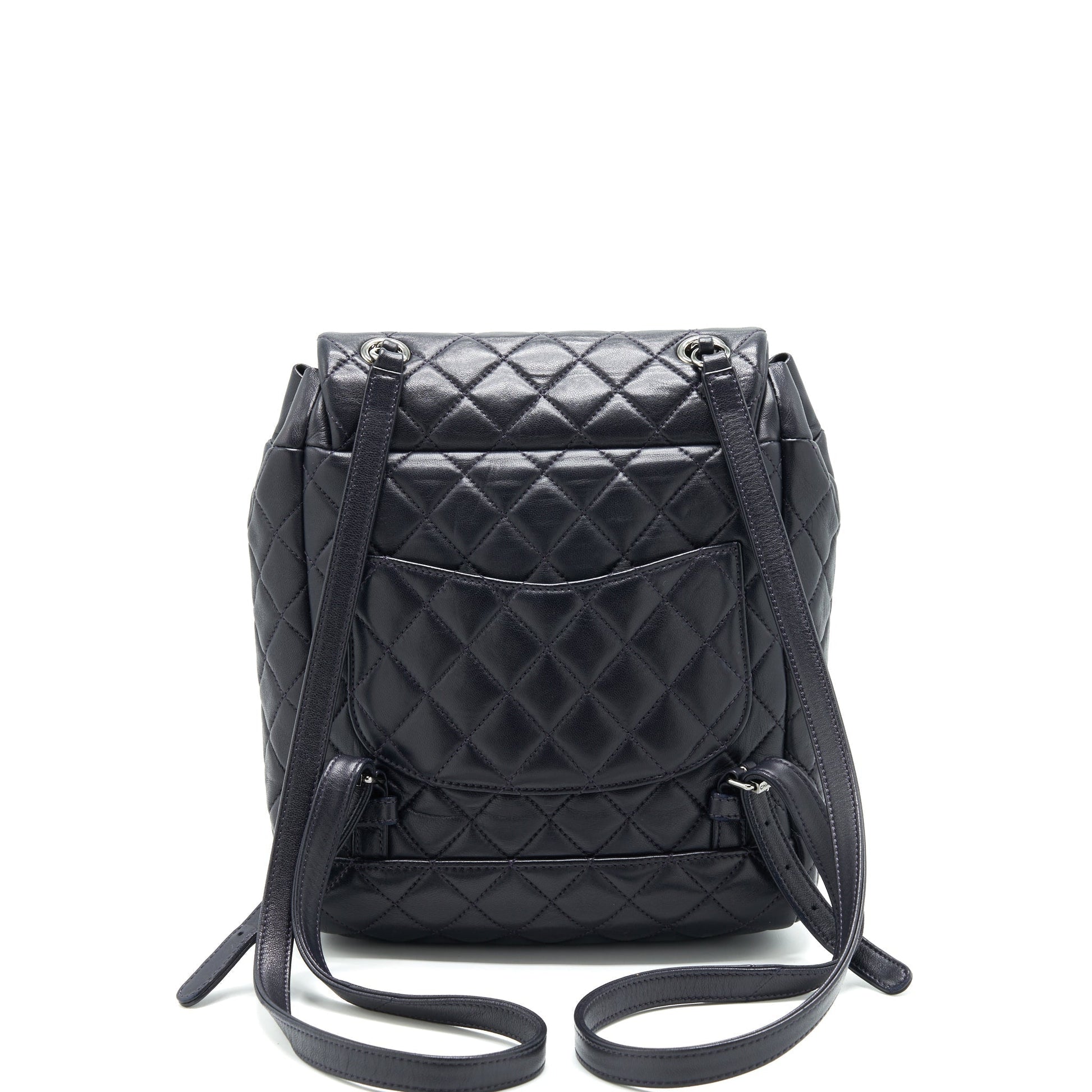 Chanel Quilted Urban Spirit Backpack Lambskin SHW Black