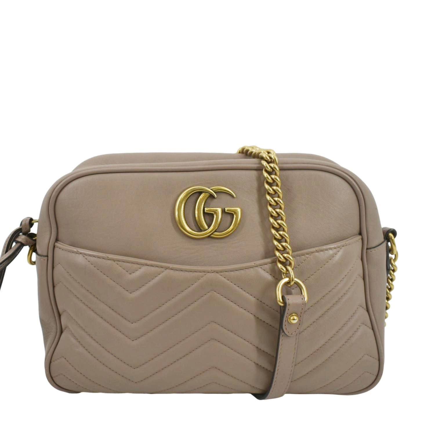 Gucci Marmont Crossbody Bag Dust Leather Matelasse