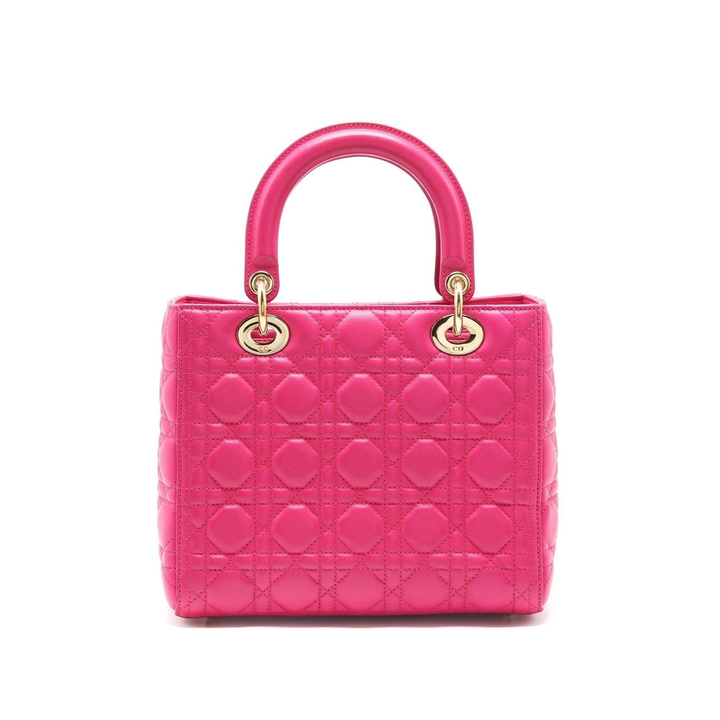 Dior Lady Purse Handbag Pink Medium Travel Bag