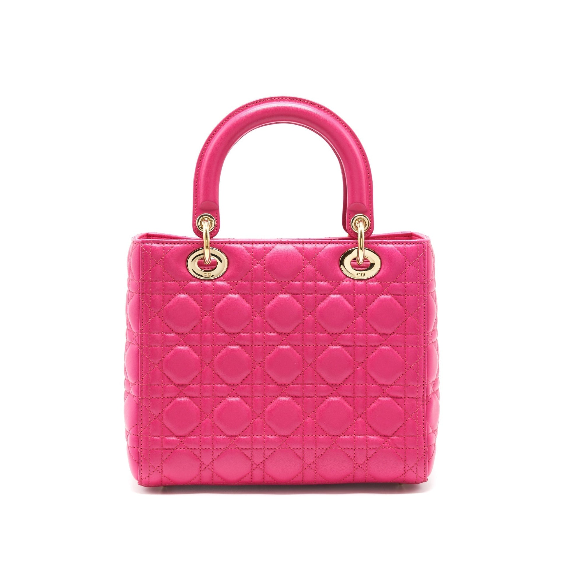 Dior Lady Purse Handbag Pink Medium Travel Bag