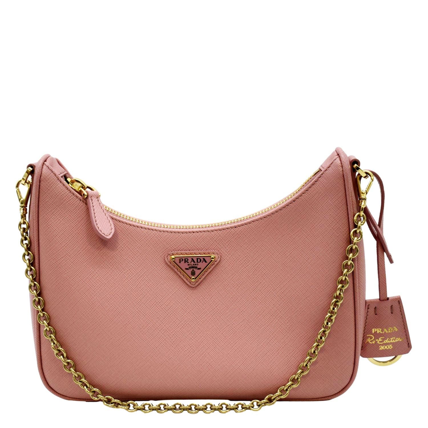 Re Edition Suffiano Shoulder Bag Rose Leather Pink