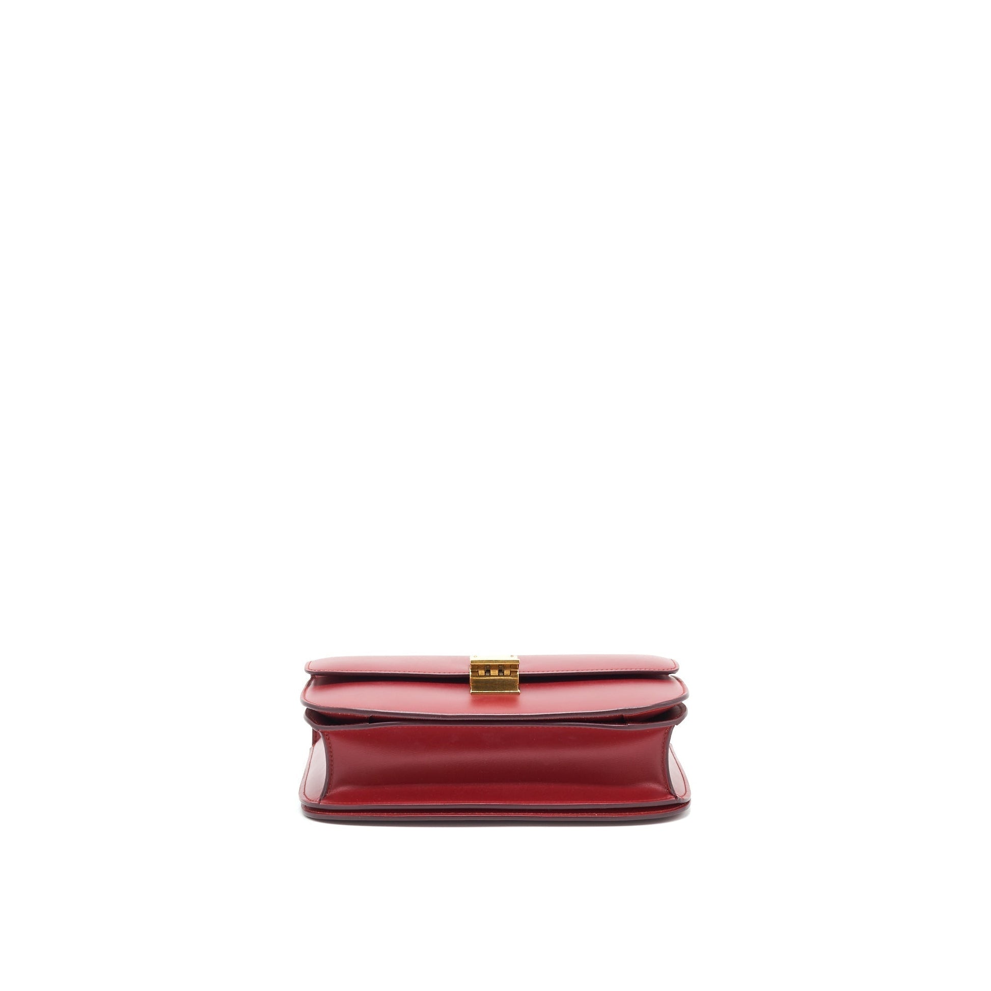 Celine Classic Box Purse Handbag Red Medium Travel Bag