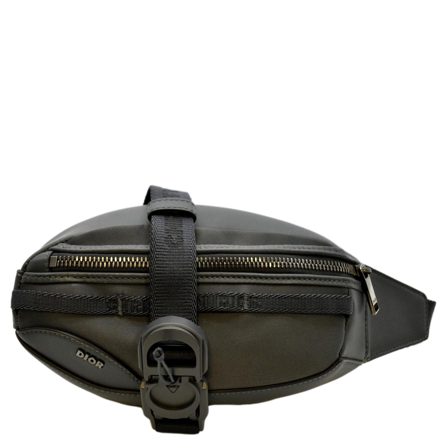 Dior Scarab Calfskin Crossbody Bag Grey Leather Gray