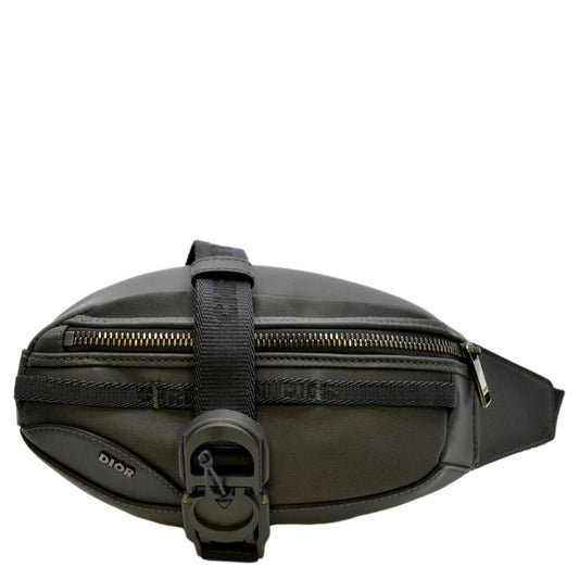 Dior Scarab Calfskin Crossbody Bag Grey Leather