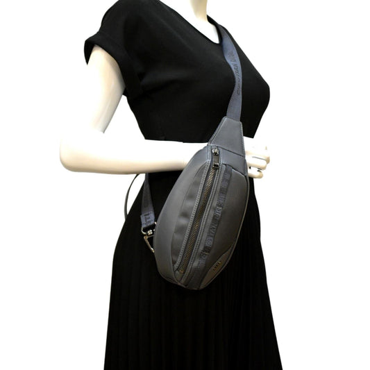 Dior Scarab Calfskin Crossbody Bag Grey Leather Gray