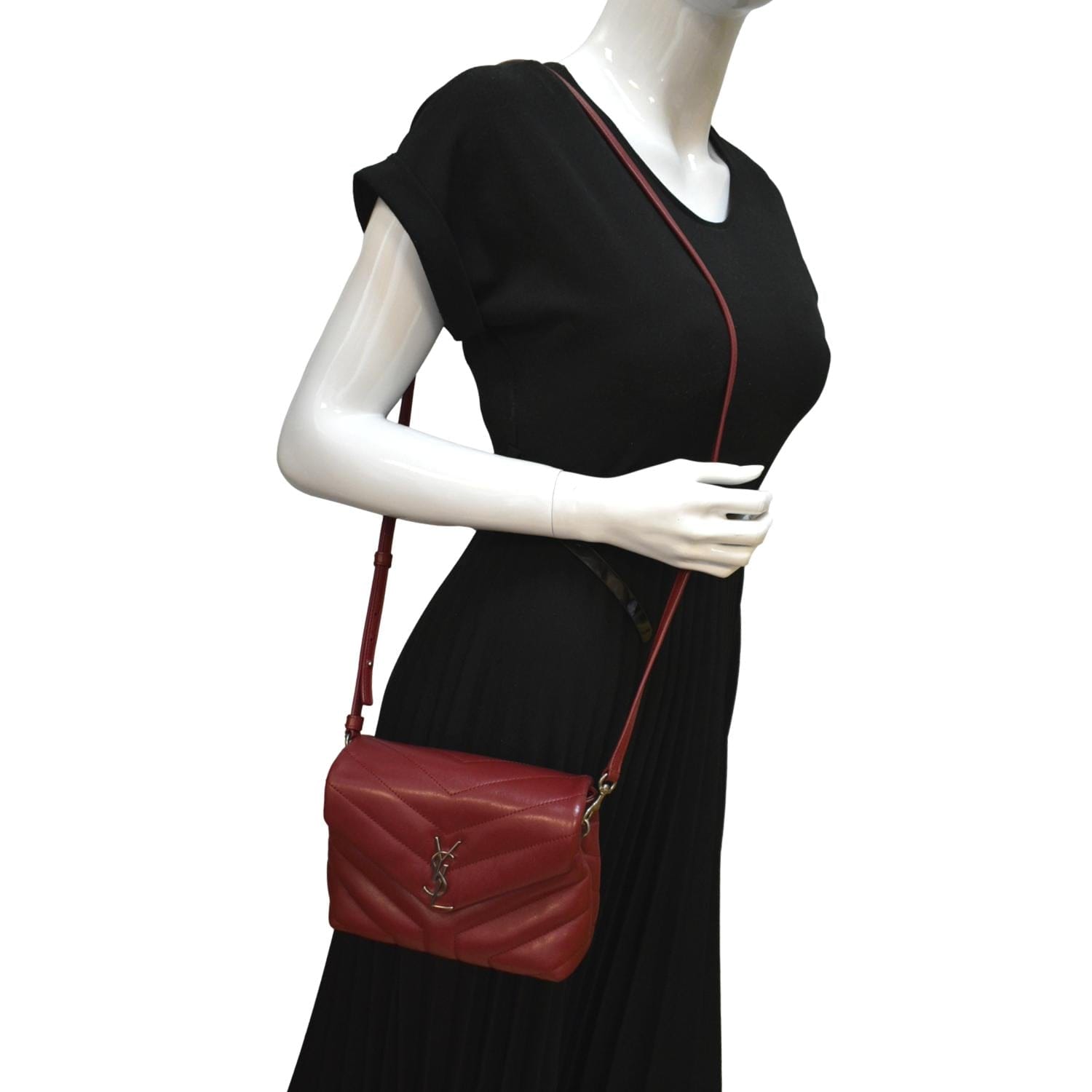 YSL Saint Laurent Saint Loulou Toy Crossbody Bag Leather Matelasse