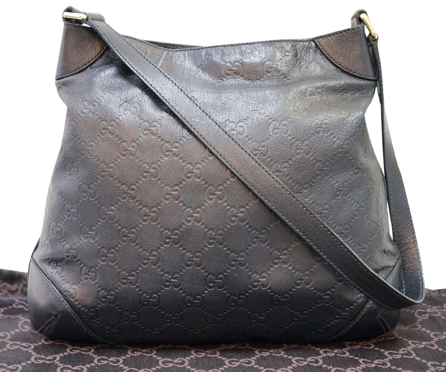 Gucci ssima Shoulder Bag Leather Black