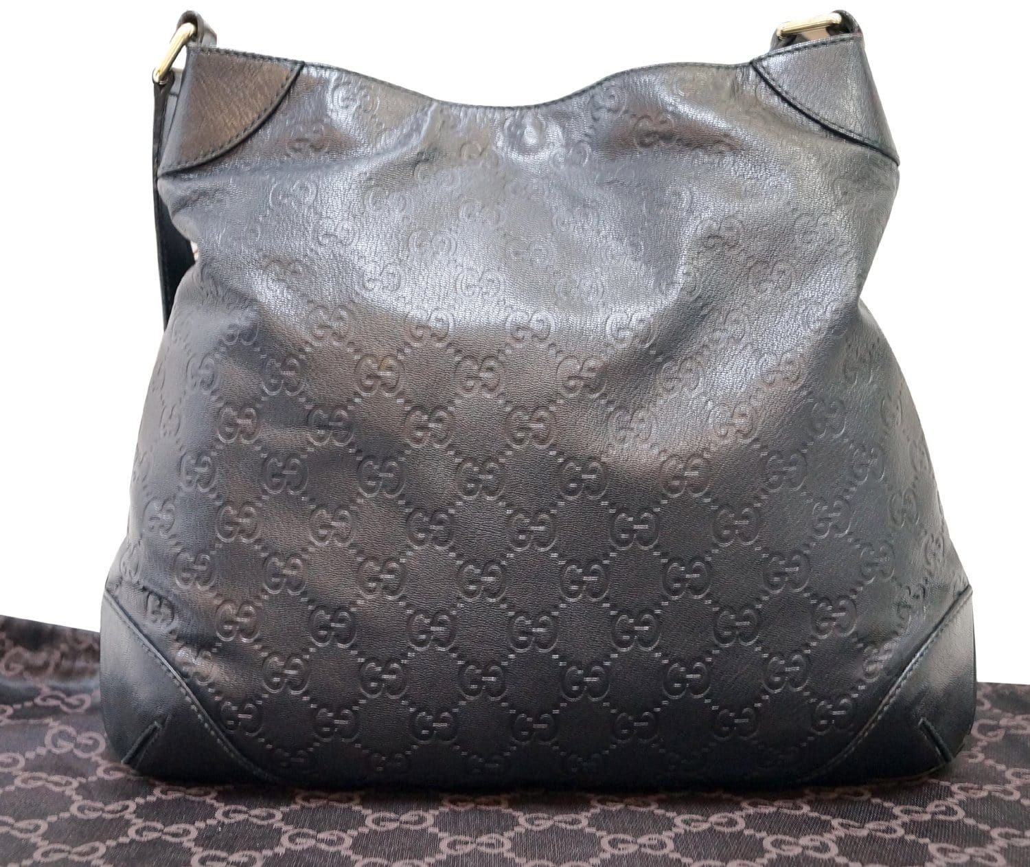 Gucci ssima Shoulder Bag Leather Black