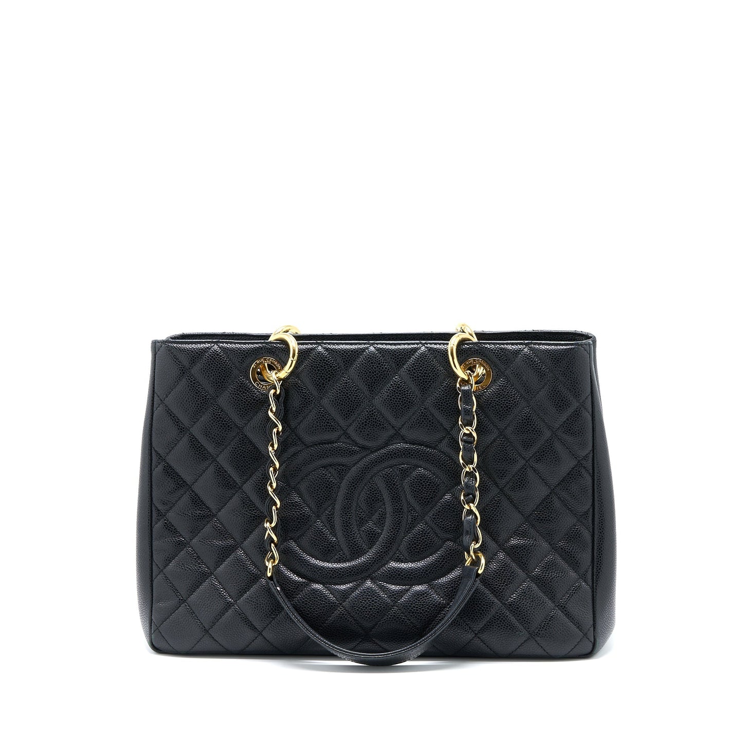 Chanel Grand Shopping Caviar GHW Black Tote Bag Ghw 5