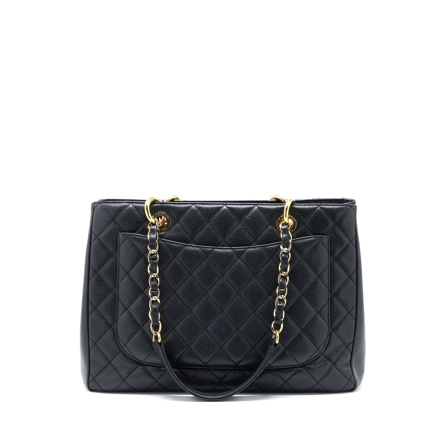 Chanel Grand Shopping Caviar GHW Black Tote Bag Ghw 5