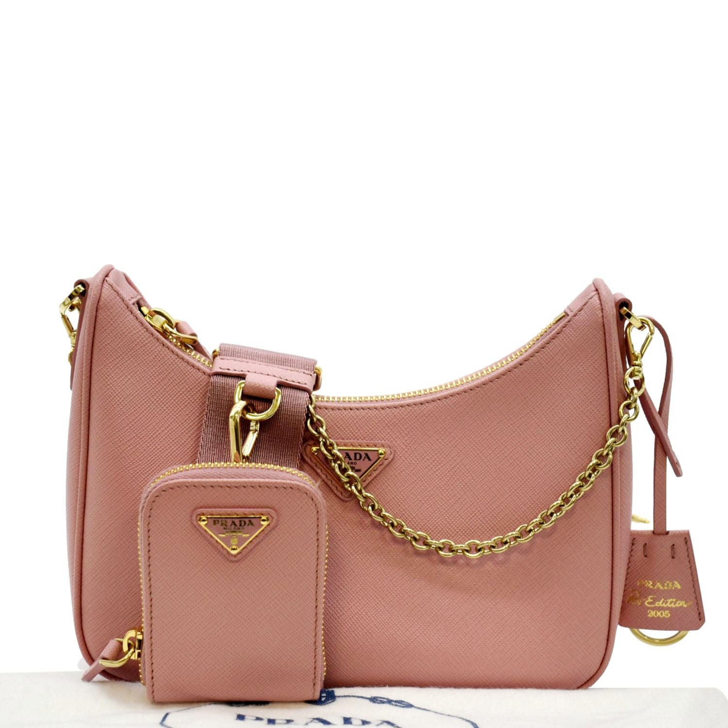 Re Edition Suffiano Shoulder Bag Rose Leather Pink