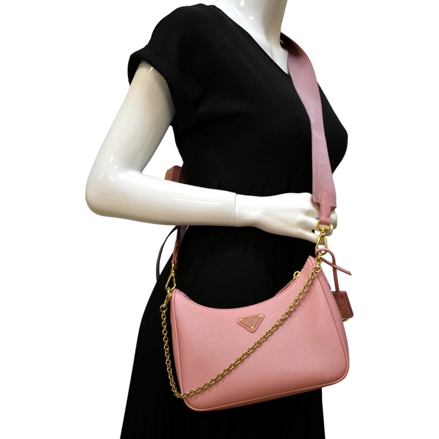 Re Edition Suffiano Shoulder Bag Rose Leather Pink