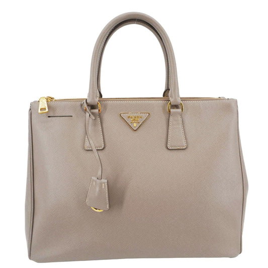 Double Zip Lux Saffiano Tote Argilla Handbag Leather Medium Tote Bag