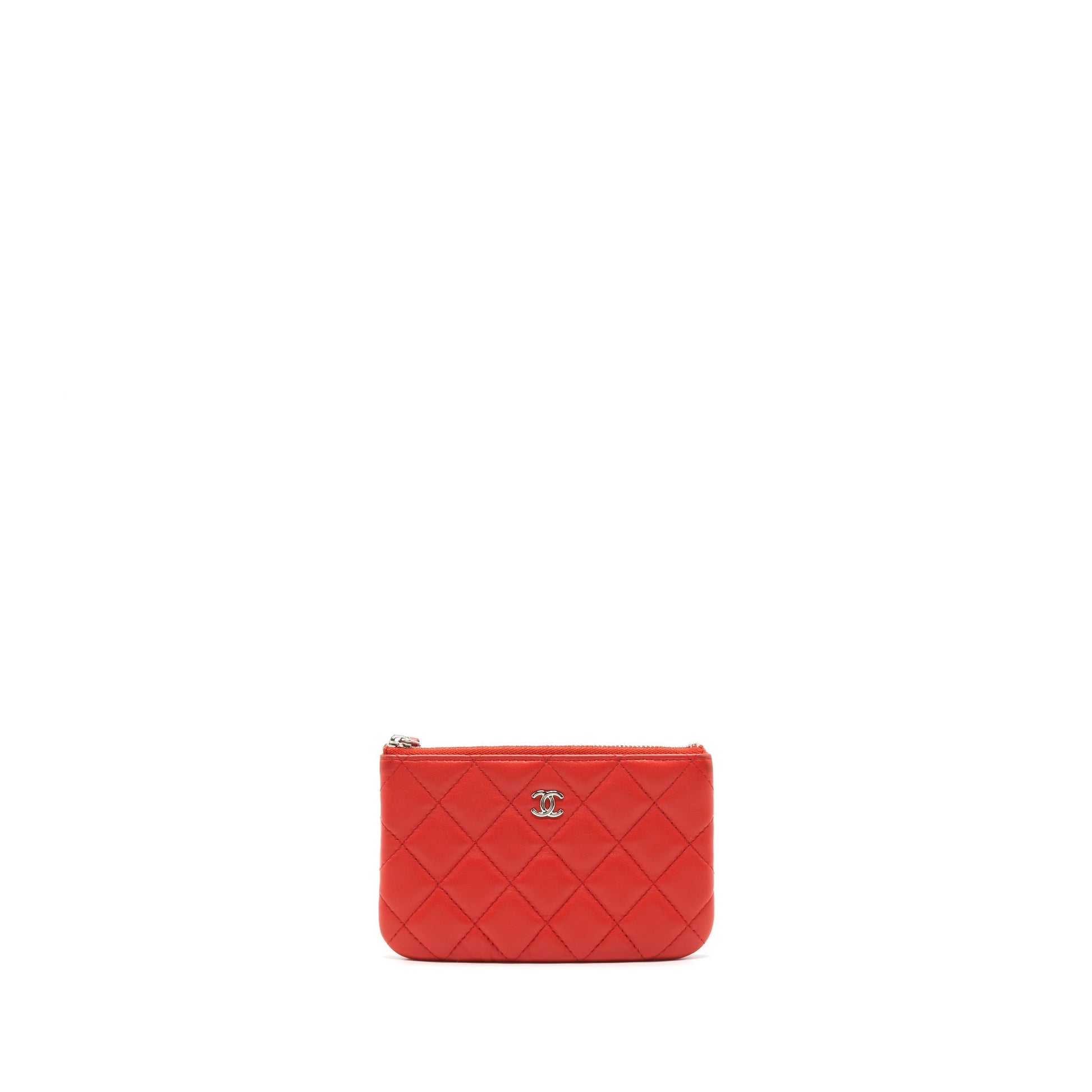 Chanel O- Lambskin SHW Red Small Handbag