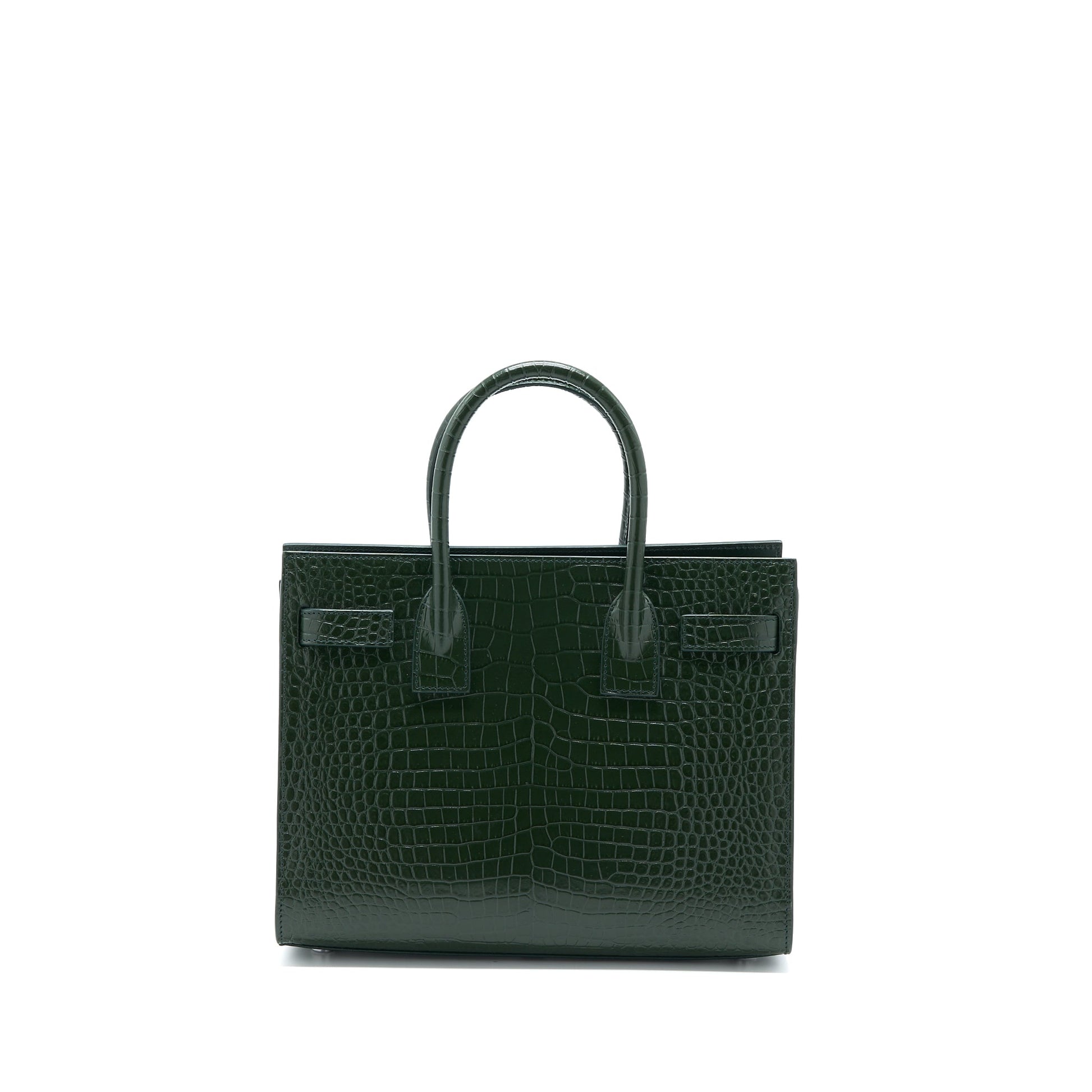YSL Saint Laurent Saint Laurent Baby Sac De Jour Crocodile Green Travel Bag