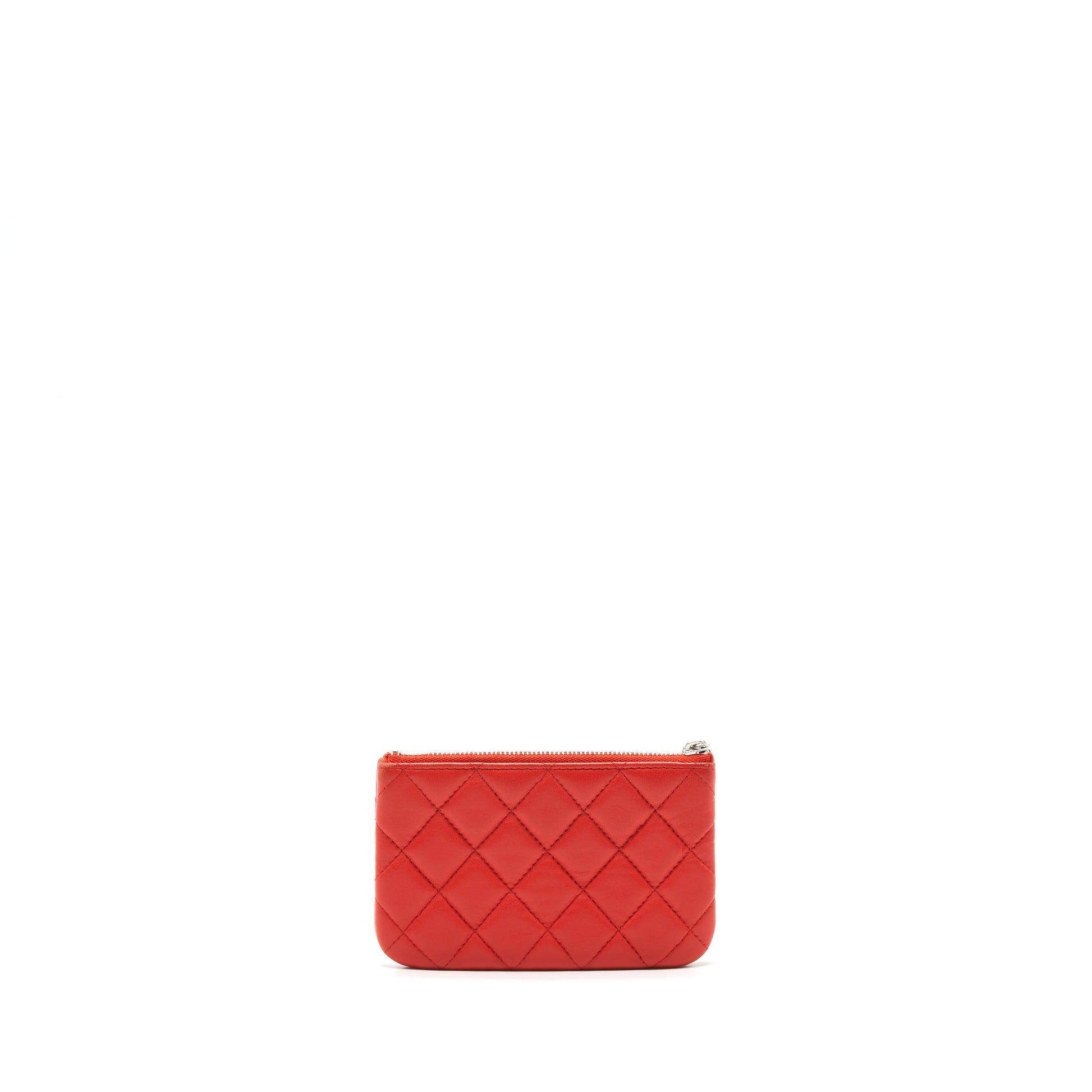 Chanel O- Lambskin SHW Red Small Handbag