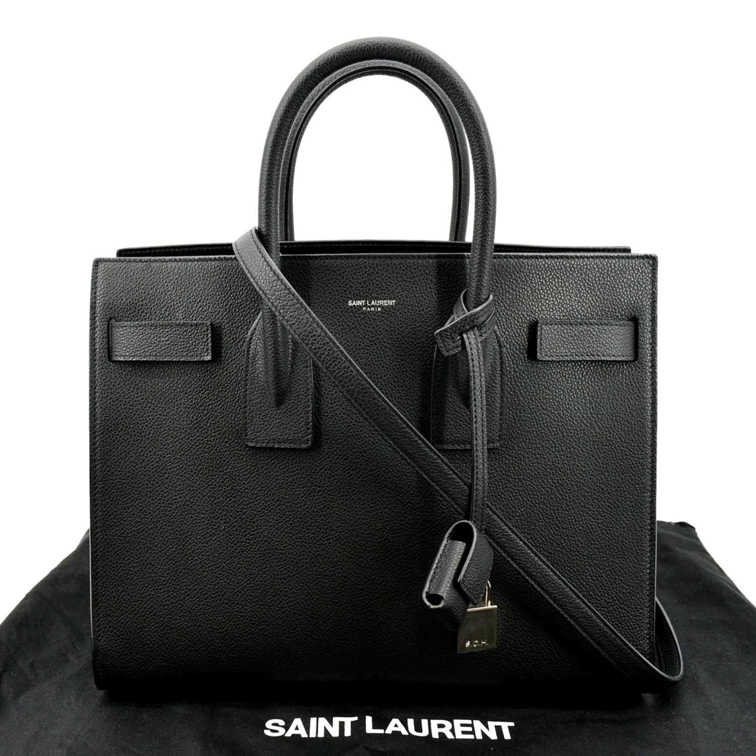 YSL Saint Laurent Yves Sac De Jour Satchel Shoulder Bag Leather Black Satchel Bag De Jour 4