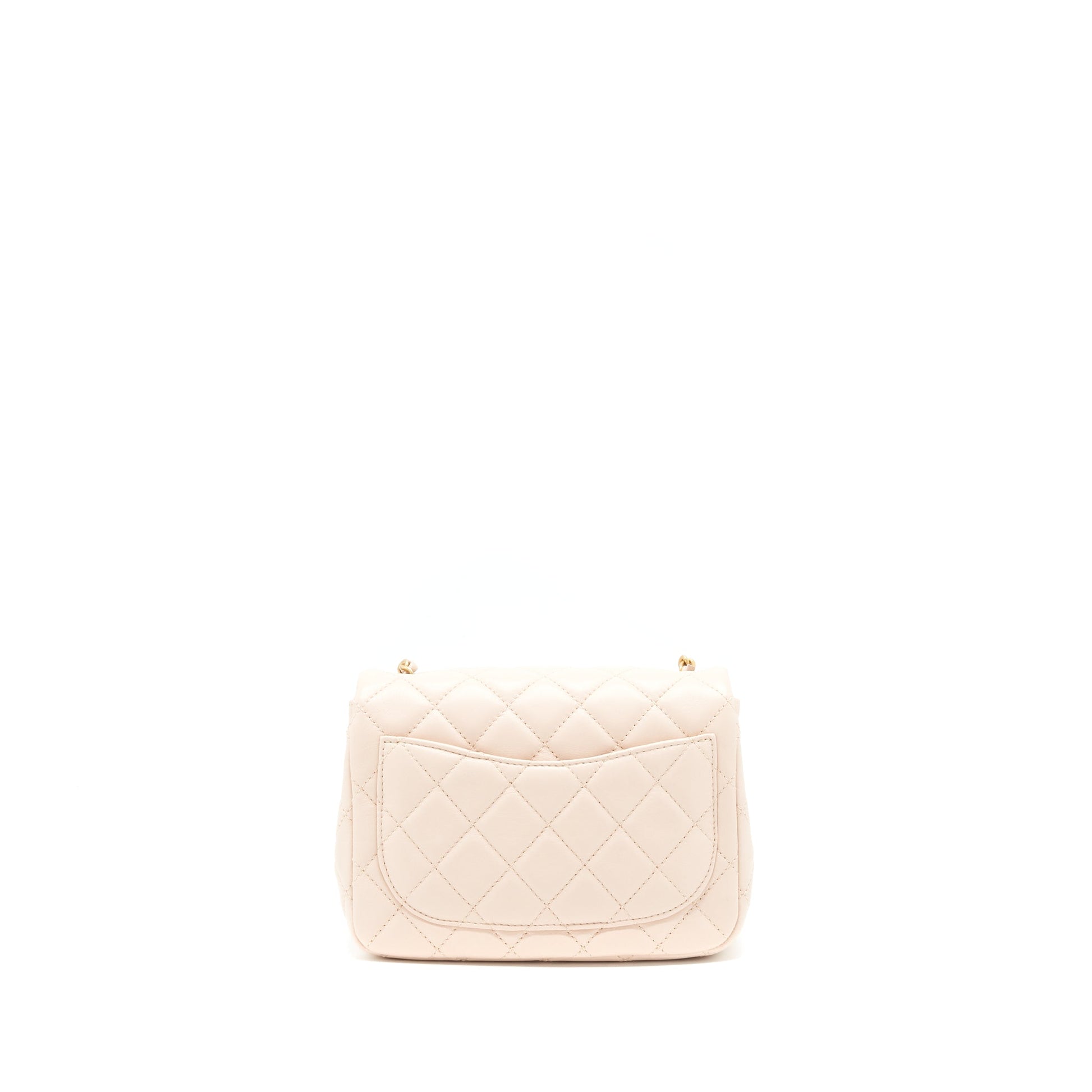 Chanel 22C Pearl Crush Square Flap Lambskin Pink Shoulder Bag 3