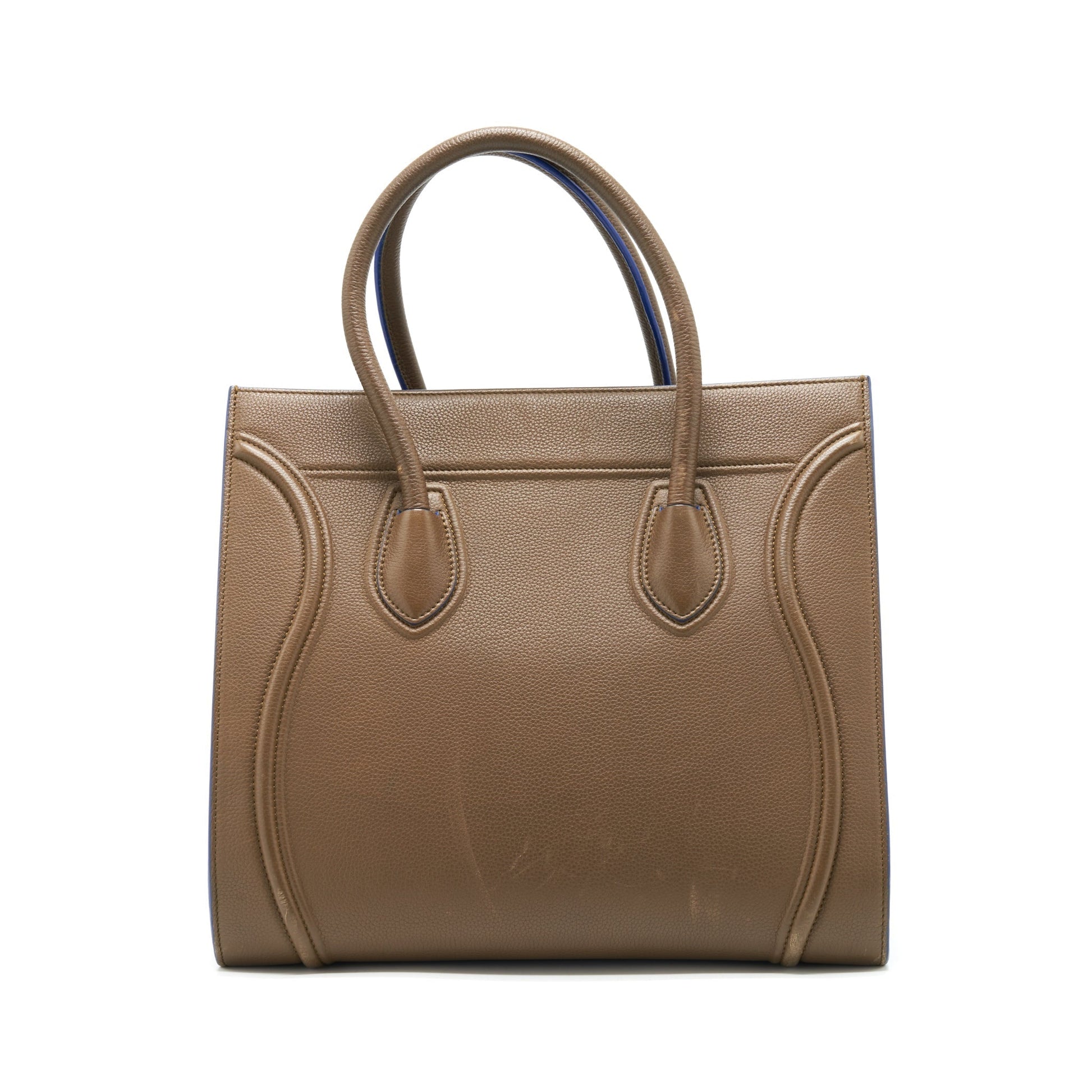 Celine Phantom Tote Purse Dark Handbag Brown Blue Tote Bag
