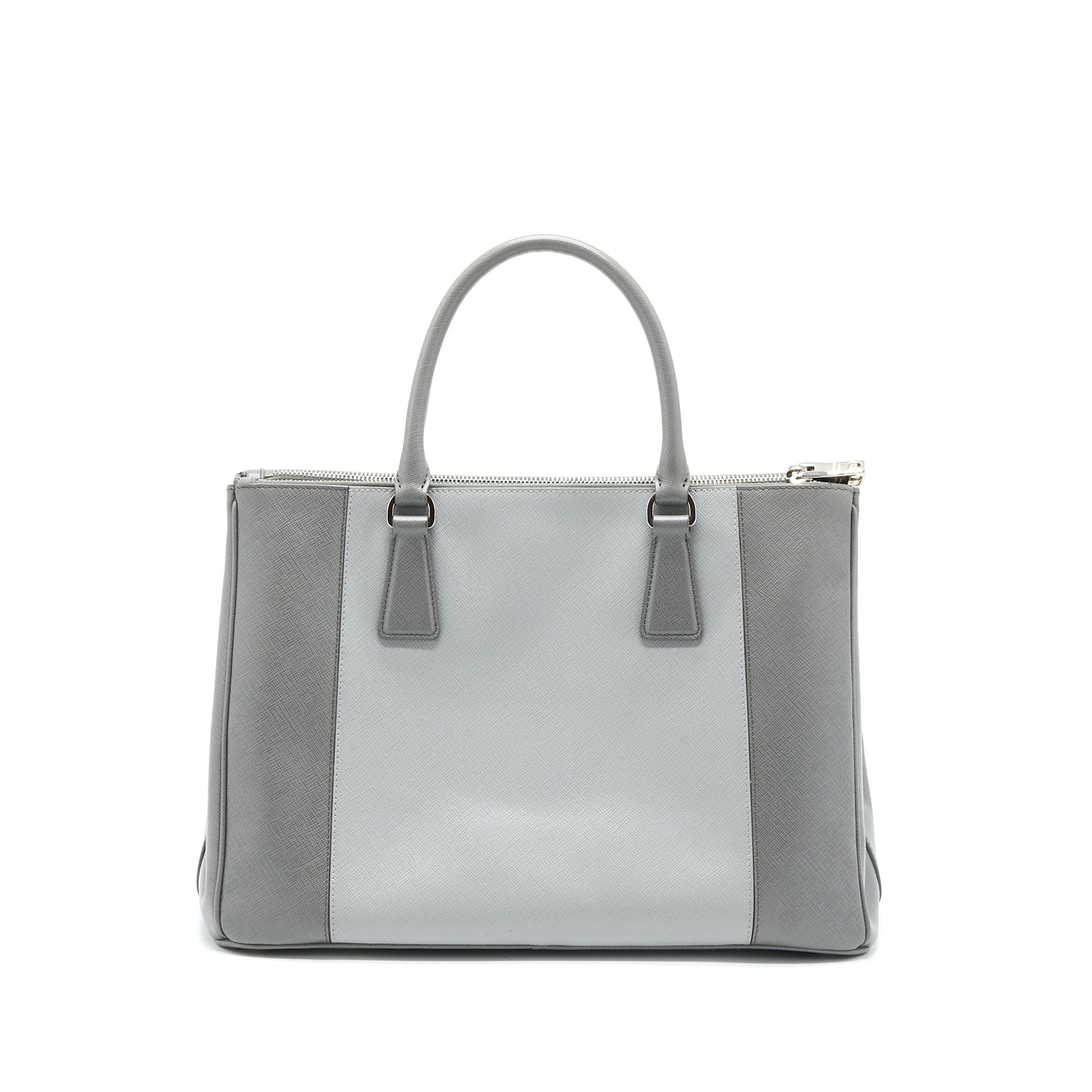 Prada Double Zip Tote Purse Saffiano Calfskin Multicolour Tote Bag
