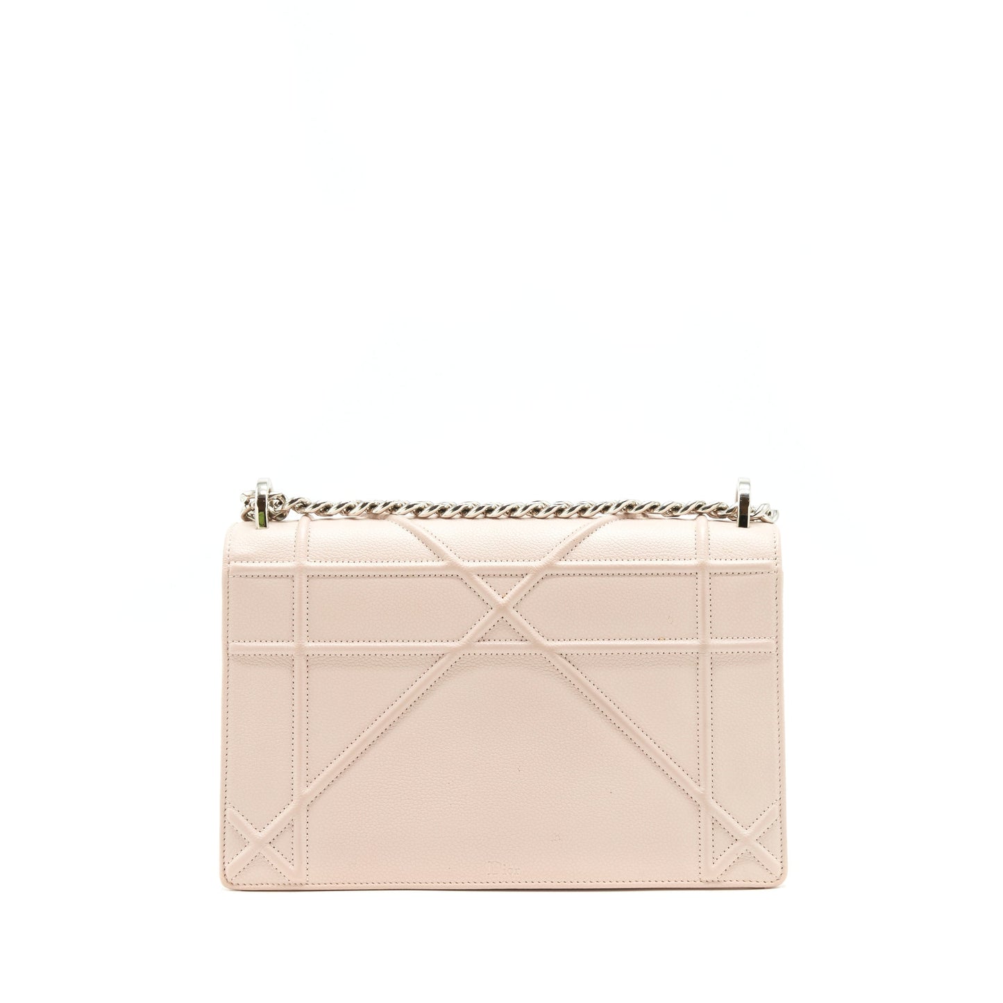 Dior ama Purse Grained Calfskin Handbag Beige Medium Travel Bag
