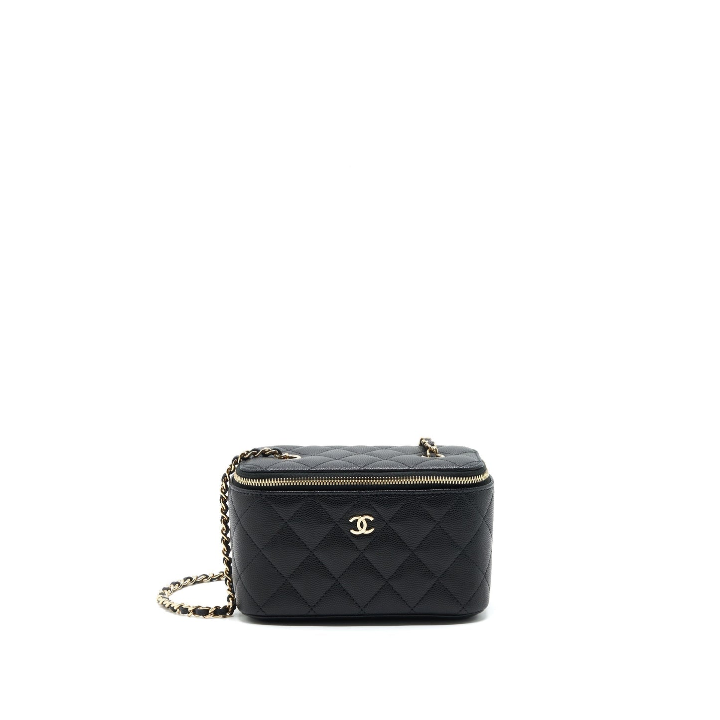 Chanel Caviar Long Vanity Caviar LGHW Black Handbag