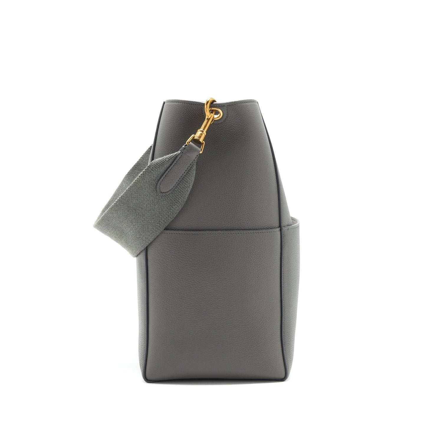 Celine Sangle Purse Grey Handbag Bucket Bucket Bag