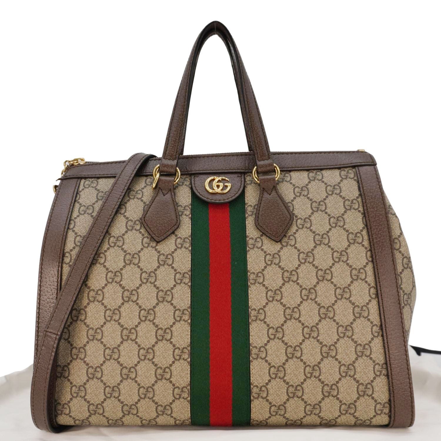 Gucci Ophidia Supreme Tote Shoulder Bag Beige Medium Medium 524539