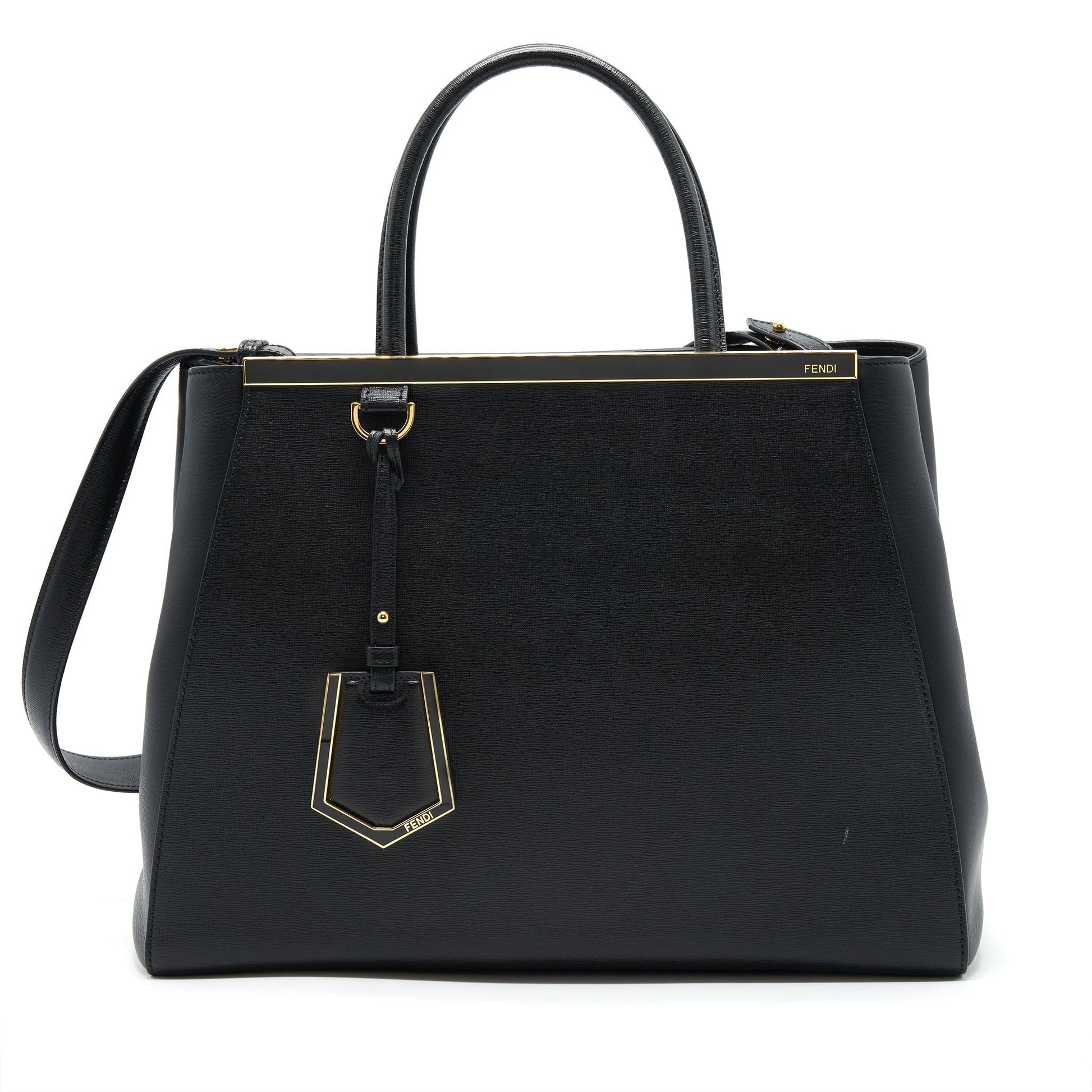 Fendi 2Jours Tote Purse Black Tote Bag